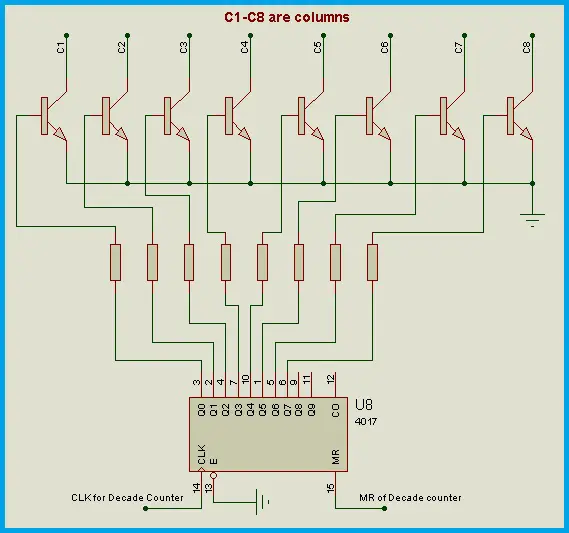 Decade Counter Circuit Connections