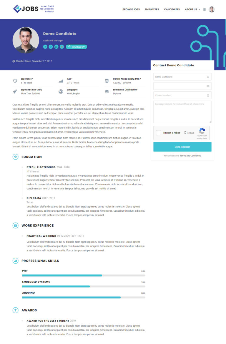 CT Jobs - A job portal dedicated for electronics industry